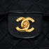 VINTAGE CHANEL CLASSIC FLAP MEDIUM CHAIN SHOULDER BAG BLACK LAMB SKIN GOLD HARDWARE 90341840