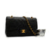 VINTAGE CHANEL CLASSIC FLAP MEDIUM CHAIN SHOULDER BAG BLACK LAMB SKIN GOLD HARDWARE 90341841