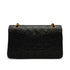 VINTAGE CHANEL CLASSIC FLAP MEDIUM CHAIN SHOULDER BAG BLACK LAMB SKIN GOLD HARDWARE 90341841