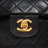 VINTAGE CHANEL CLASSIC FLAP MEDIUM CHAIN SHOULDER BAG BLACK LAMB SKIN GOLD HARDWARE 90341841