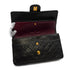 VINTAGE CHANEL CLASSIC FLAP MEDIUM CHAIN SHOULDER BAG BLACK LAMB SKIN GOLD HARDWARE 90341841