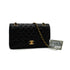 VINTAGE CHANEL CLASSIC FLAP MEDIUM CHAIN SHOULDER BAG BLACK LAMB SKIN GOLD HARDWARE 90341842