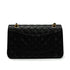VINTAGE CHANEL CLASSIC FLAP MEDIUM CHAIN SHOULDER BAG BLACK LAMB SKIN GOLD HARDWARE 90341842
