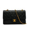 VINTAGE CHANEL CLASSIC FLAP MEDIUM CHAIN SHOULDER BAG BLACK LAMB SKIN GOLD HARDWARE 90341851