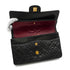 VINTAGE CHANEL CLASSIC FLAP MEDIUM CHAIN SHOULDER BAG BLACK LAMB SKIN GOLD HARDWARE 90341851