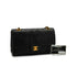 VINTAGE CHANEL CLASSIC FLAP MEDIUM CHAIN SHOULDER BAG BLACK LAMB SKIN GOLD HARDWARE 90341857