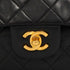 VINTAGE CHANEL CLASSIC FLAP MEDIUM CHAIN SHOULDER BAG BLACK LAMB SKIN GOLD HARDWARE 90341857