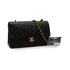 VINTAGE CHANEL CLASSIC FLAP MEDIUM CHAIN SHOULDER BAG BLACK LAMB SKIN GOLD HARDWARE 90341858