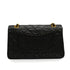 VINTAGE CHANEL CLASSIC FLAP MEDIUM CHAIN SHOULDER BAG BLACK LAMB SKIN GOLD HARDWARE 90341858