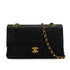 VINTAGE CHANEL CLASSIC FLAP MEDIUM CHAIN SHOULDER BAG BLACK LAMB SKIN GOLD HARDWARE 90341860