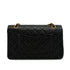 VINTAGE CHANEL CLASSIC FLAP MEDIUM CHAIN SHOULDER BAG BLACK LAMB SKIN GOLD HARDWARE 90342590