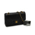 VINTAGE CHANEL CLASSIC FLAP MEDIUM CHAIN SHOULDER BAG BLACK LAMB SKIN GOLD HARDWARE 90343408