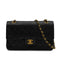 VINTAGE CHANEL CLASSIC FLAP MEDIUM CHAIN SHOULDER BAG BLACK LAMB SKIN GOLD HARDWARE 90343408