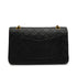 VINTAGE CHANEL CLASSIC FLAP MEDIUM CHAIN SHOULDER BAG BLACK LAMB SKIN GOLD HARDWARE 90343408