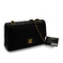 VINTAGE CHANEL CLASSIC FLAP MEDIUM CHAIN SHOULDER BAG BLACK LAMB SKIN GOLD HARDWARE 90343612