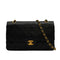 VINTAGE CHANEL CLASSIC FLAP MEDIUM CHAIN SHOULDER BAG BLACK LAMB SKIN GOLD HARDWARE 90343860