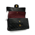 VINTAGE CHANEL CLASSIC FLAP MEDIUM CHAIN SHOULDER BAG BLACK LAMB SKIN GOLD HARDWARE 90343860