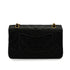 VINTAGE CHANEL CLASSIC FLAP MEDIUM CHAIN SHOULDER BAG BLACK LAMB SKIN GOLD HARDWARE 90343913