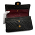 VINTAGE CHANEL CLASSIC FLAP MEDIUM CHAIN SHOULDER BAG BLACK LAMB SKIN GOLD HARDWARE 90343945