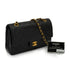 VINTAGE CHANEL CLASSIC FLAP MEDIUM CHAIN SHOULDER BAG BLACK LAMB SKIN GOLD HARDWARE 90343945