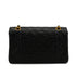 VINTAGE CHANEL CLASSIC FLAP MEDIUM CHAIN SHOULDER BAG BLACK LAMB SKIN GOLD HARDWARE 90343946