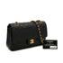 VINTAGE CHANEL CLASSIC FLAP MEDIUM CHAIN SHOULDER BAG BLACK LAMB SKIN GOLD HARDWARE 90343950