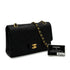 VINTAGE CHANEL CLASSIC FLAP MEDIUM CHAIN SHOULDER BAG BLACK LAMB SKIN GOLD HARDWARE 90343959