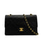 VINTAGE CHANEL CLASSIC FLAP MEDIUM CHAIN SHOULDER BAG BLACK LAMB SKIN GOLD HARDWARE 90343959