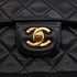 VINTAGE CHANEL CLASSIC FLAP MEDIUM CHAIN SHOULDER BAG BLACK LAMB SKIN GOLD HARDWARE 90344100