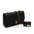 VINTAGE CHANEL CLASSIC FLAP MEDIUM CHAIN SHOULDER BAG BLACK LAMB SKIN GOLD HARDWARE 90344443