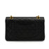 VINTAGE CHANEL CLASSIC FLAP MEDIUM CHAIN SHOULDER BAG BLACK LAMB SKIN GOLD HARDWARE 90344443
