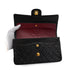 VINTAGE CHANEL CLASSIC FLAP MEDIUM CHAIN SHOULDER BAG BLACK LAMB SKIN GOLD HARDWARE 90344443