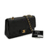VINTAGE CHANEL CLASSIC FLAP MEDIUM CHAIN SHOULDER BAG BLACK LAMB SKIN GOLD HARDWARE 90344448