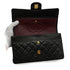 VINTAGE CHANEL CLASSIC FLAP MEDIUM CHAIN SHOULDER BAG BLACK LAMB SKIN GOLD HARDWARE 90344448