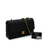 VINTAGE CHANEL CLASSIC FLAP MEDIUM CHAIN SHOULDER BAG BLACK LAMB SKIN GOLD HARDWARE 90344578