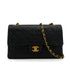 VINTAGE CHANEL CLASSIC FLAP MEDIUM CHAIN SHOULDER BAG BLACK LAMB SKIN GOLD HARDWARE 90344578