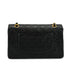 VINTAGE CHANEL CLASSIC FLAP MEDIUM CHAIN SHOULDER BAG BLACK LAMB SKIN GOLD HARDWARE 90344578