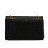 VINTAGE CHANEL CLASSIC FLAP MEDIUM CHAIN SHOULDER BAG BLACK LAMB SKIN GOLD HARDWARE 90344579