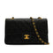 VINTAGE CHANEL CLASSIC FLAP MEDIUM CHAIN SHOULDER BAG BLACK LAMB SKIN GOLD HARDWARE 90345157