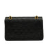 VINTAGE CHANEL CLASSIC FLAP MEDIUM CHAIN SHOULDER BAG BLACK LAMB SKIN GOLD HARDWARE 90345157