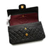 VINTAGE CHANEL CLASSIC FLAP MEDIUM CHAIN SHOULDER BAG BLACK LAMB SKIN GOLD HARDWARE 90346097