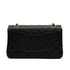 VINTAGE CHANEL CLASSIC FLAP MEDIUM CHAIN SHOULDER BAG BLACK LAMB SKIN GOLD HARDWARE 90346113