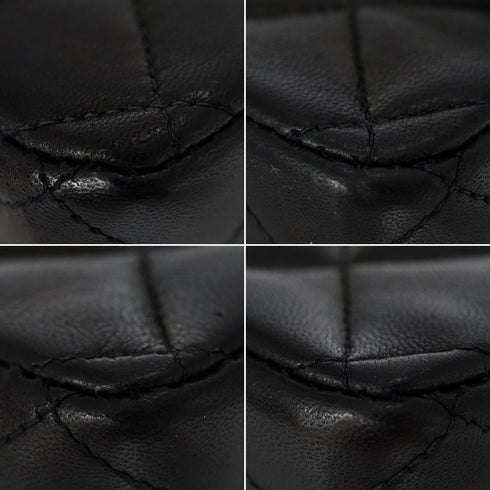 VINTAGE CHANEL CLASSIC FLAP MEDIUM CHAIN SHOULDER BAG BLACK LAMB SKIN GOLD HARDWARE 90346113