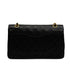 VINTAGE CHANEL CLASSIC FLAP MEDIUM CHAIN SHOULDER BAG BLACK LAMB SKIN GOLD HARDWARE 90346117
