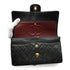 VINTAGE CHANEL CLASSIC FLAP MEDIUM CHAIN SHOULDER BAG BLACK LAMB SKIN GOLD HARDWARE 90346117