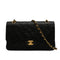VINTAGE CHANEL CLASSIC FLAP MEDIUM CHAIN SHOULDER BAG BLACK LAMB SKIN GOLD HARDWARE 90346127