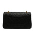 VINTAGE CHANEL CLASSIC FLAP MEDIUM CHAIN SHOULDER BAG BLACK LAMB SKIN GOLD HARDWARE 90346127