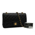 VINTAGE CHANEL CLASSIC FLAP MEDIUM CHAIN SHOULDER BAG BLACK LAMB SKIN GOLD HARDWARE 90346132