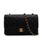 VINTAGE CHANEL CLASSIC FLAP MEDIUM CHAIN SHOULDER BAG BLACK LAMB SKIN GOLD HARDWARE 90346132