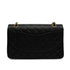 VINTAGE CHANEL CLASSIC FLAP MEDIUM CHAIN SHOULDER BAG BLACK LAMB SKIN GOLD HARDWARE 90346132